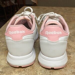 Reebok Women's White and Pink Sneakers